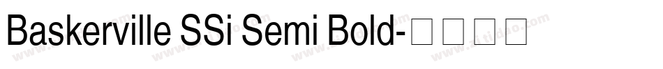 Baskerville SSi Semi Bold字体转换